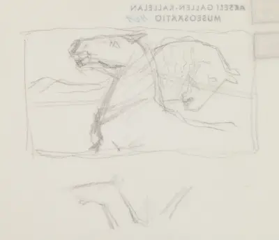 The Great Kalevala, Poem III, sketch. Horses. av Akseli Gallen-Kallela