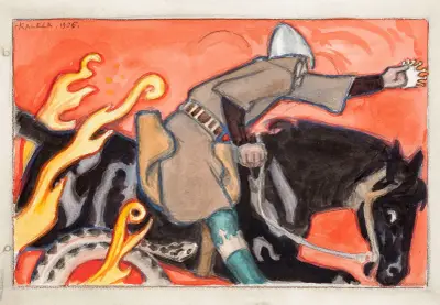 The Knight and the Snake King av Akseli Gallen-Kallela