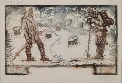 Setkání dvou lyžařů, 1922 – č. 1, Akseli Gallen-Kallela