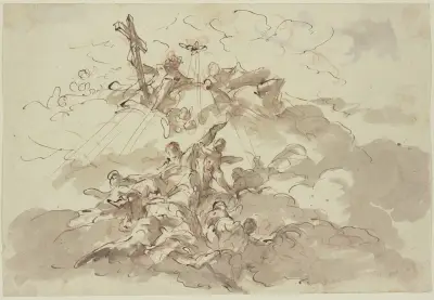 Apotheosis of a saint av Gaspare Diziani