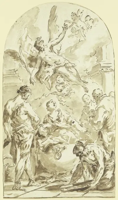 Den helige Johannes martyrium av Gaspare Diziani