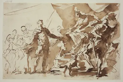 Mucius Scaevola vor Porsenna von Gaspare Diziani