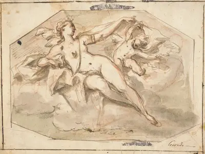 Venus och Cupid av Gaspare Diziani