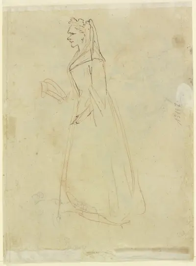 Young woman, female head av Gaspare Diziani