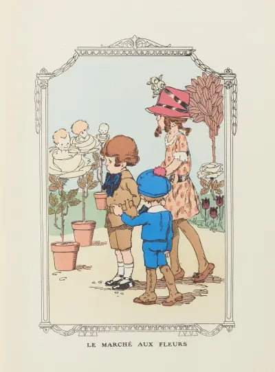 Blomstermarknaden av Gaston Marechaux