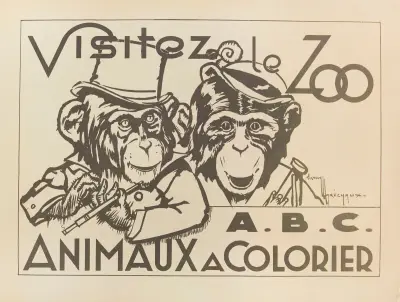 Visitez le zoo. A.B.C. – Titlepage av Gaston Marechaux