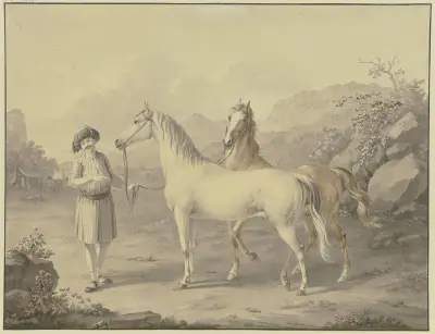 Arabian horses av Johann Georg Pforr