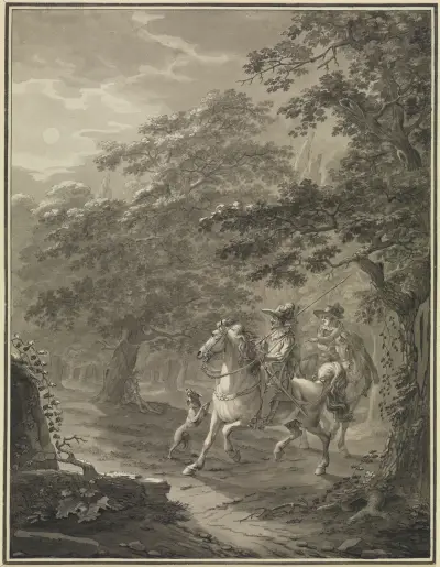 Mannen under trädet (Illustration till Ritter Horst I) av Johann Georg Pforr