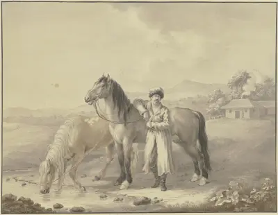 Russian horses av Johann Georg Pforr