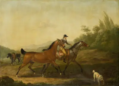 Two English Horses von Johann Georg Pforr