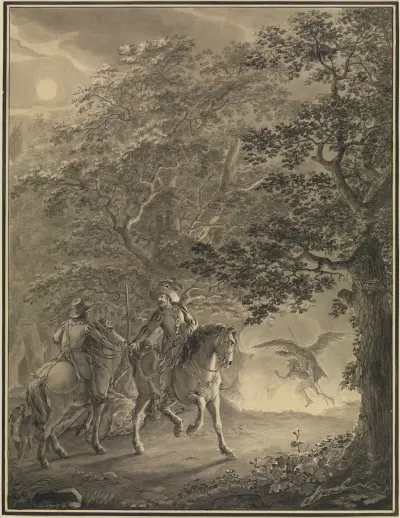 Wotans adler griper den skyldige (illustration till Ritter Horst II) av Johann Georg Pforr