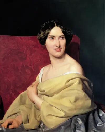Anna Bayer, konstnärens andra hustru av Ferdinand Georg Waldmüller