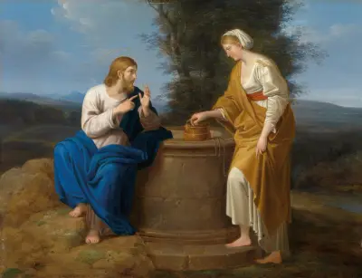 Christ And The Samaritan Woman av Ferdinand Georg Waldmüller