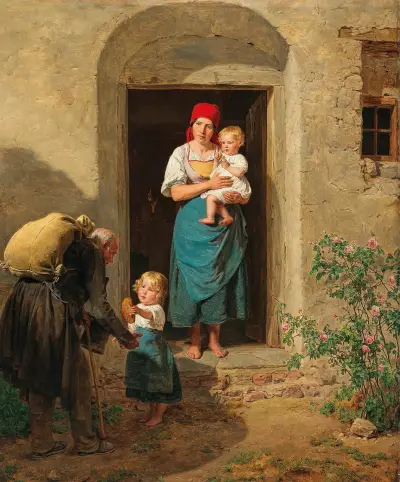 Det godmodiga barnet (Tiggaren) av Ferdinand Georg Waldmüller