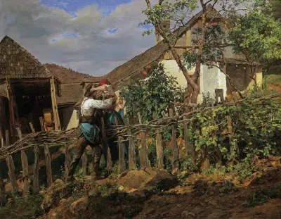 Die Nachbarn av Ferdinand Georg Waldmüller