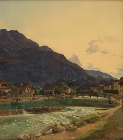 Die Traun bei Ischl av Ferdinand Georg Waldmüller