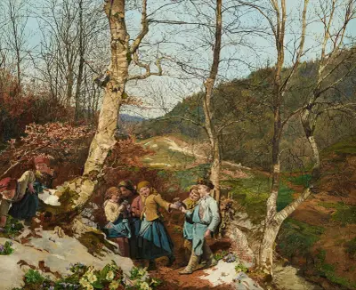 Tidig vår i Wiens skogar av Ferdinand Georg Waldmüller