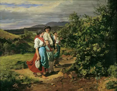 Heimkehr von der Arbeit (Die Liebenden am Scheideweg) av Ferdinand Georg Waldmüller