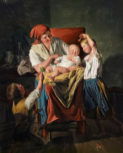 Moder Lycka av Ferdinand Georg Waldmüller