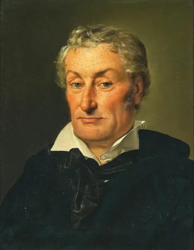 Portrait of a Gentleman with Wavy White Hair av Ferdinand Georg Waldmüller
