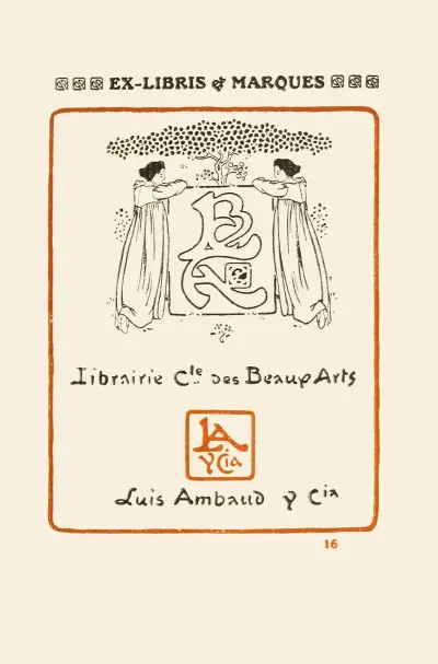 Andra boken om monogram, märken, sigill och exlibris, plansch 14 av George Auriol