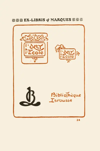 Le second livre des monogrammes, marques, cachets et es libris Pl.22 av George Auriol