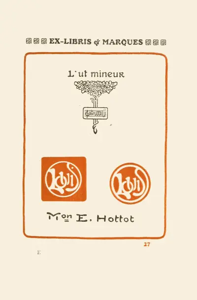 Le second livre des monogrammes, marques, cachets et es libris Pl.25 av George Auriol
