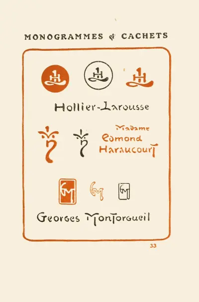 Le second livre des monogrammes, marques, cachets et es libris Pl.31 av George Auriol