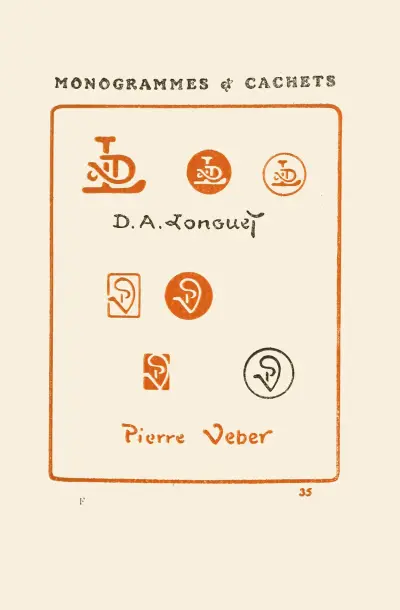 Le second livre des monogrammes, marques, cachets et es libris Pl.33 av George Auriol