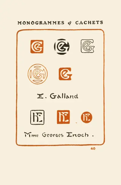 Le second livre des monogrammes, marques, cachets et es libris Pl.38 av George Auriol