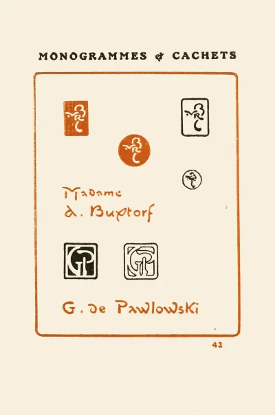 Andra boken om monogram, märken, sigill och exlibris, pl. 40 av George Auriol