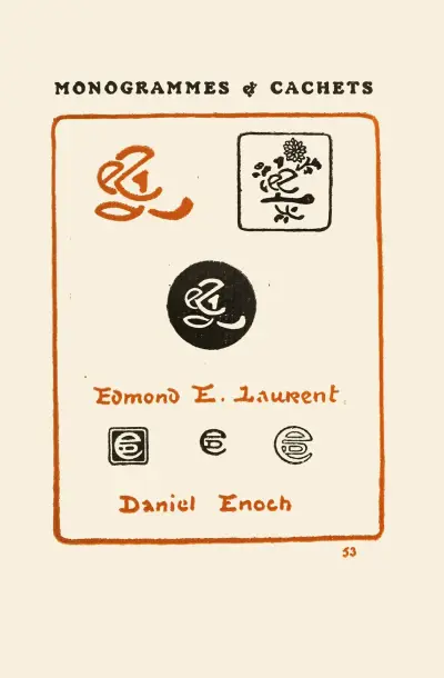 Le second livre des monogrammes, marques, cachets et es libris Pl.51 av George Auriol