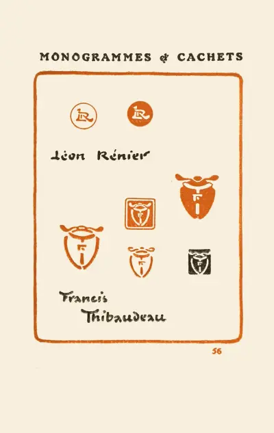 Le second livre des monogrammes, marques, cachets et es libris Pl.54 av George Auriol