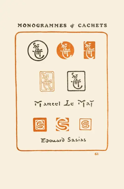 Le second livre des monogrammes, marques, cachets et es libris Pl.59 av George Auriol