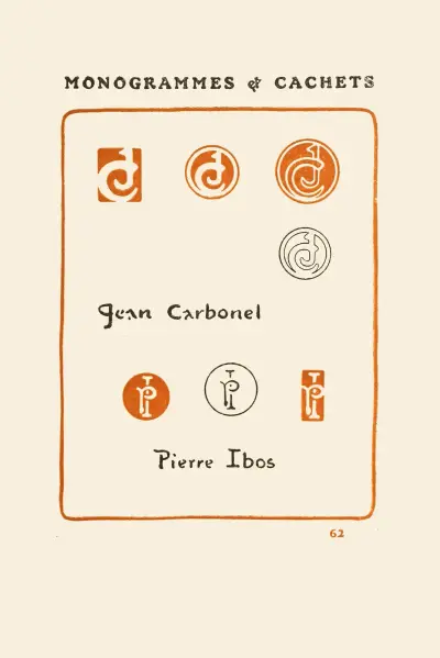 Le second livre des monogrammes, marques, cachets et es libris Pl.60 av George Auriol