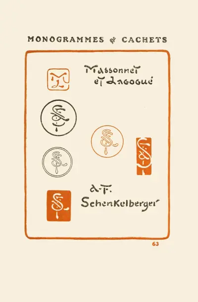 Le second livre des monogrammes, marques, cachets et es libris Pl.61 av George Auriol