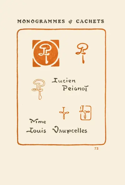 Le second livre des monogrammes, marques, cachets et es libris Pl.70 av George Auriol