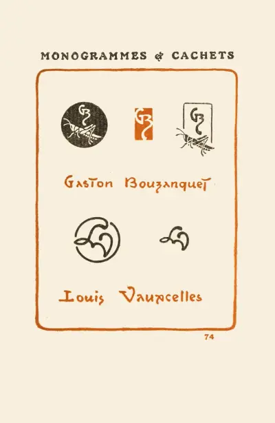 Le second livre des monogrammes, marques, cachets et es libris Pl.72 av George Auriol