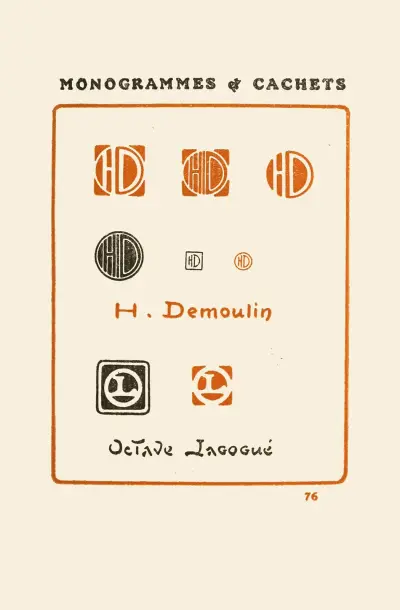 Le second livre des monogrammes, marques, cachets et es libris Pl.74 av George Auriol