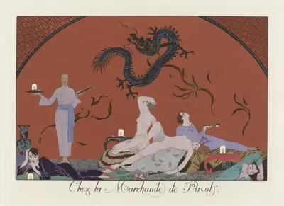 Hos vallmoförsäljaren av George Barbier