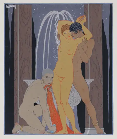 Clodia i sällskap med sin bror av George Barbier