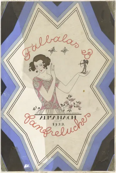 Falbalas et Fanfreluches – titelsida av George Barbier