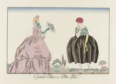 Grand-Mère & Petite-fille av George Barbier