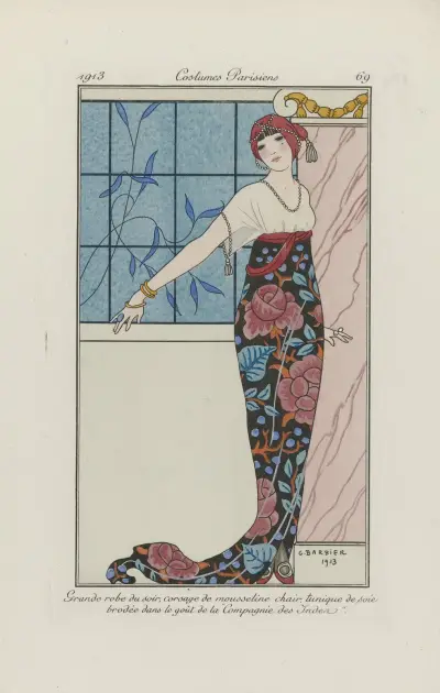 Stor aftonklänning av George Barbier