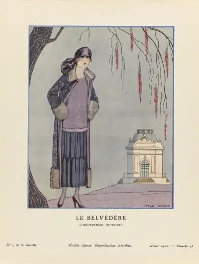 Le Belvédère Robe-Manteau, de Worth av George Barbier