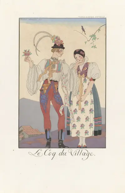 Le Coq du Village av George Barbier