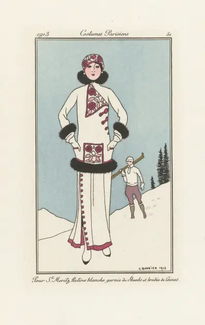 Pour St. Moritz av George Barbier