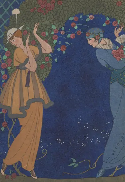 Rosor i natten av George Barbier