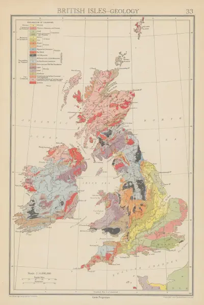 Brittiska öarna, geologi av John George Bartholomew