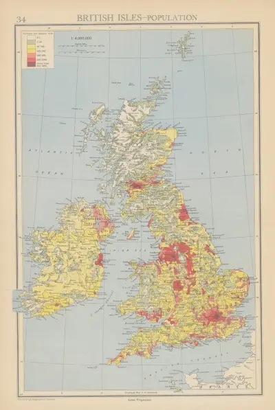 British Isles, Population av John George Bartholomew